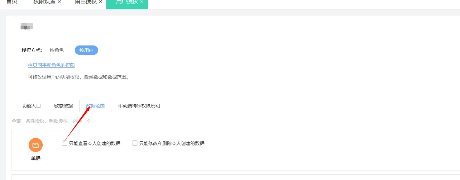 图示：好业财4、权限设置界面。