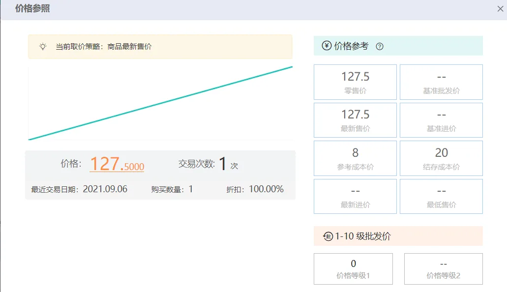 图示：好业财3、售价提取设置界面。